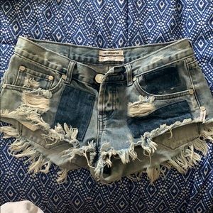 One Teaspoon Bonitas Denim Shorts